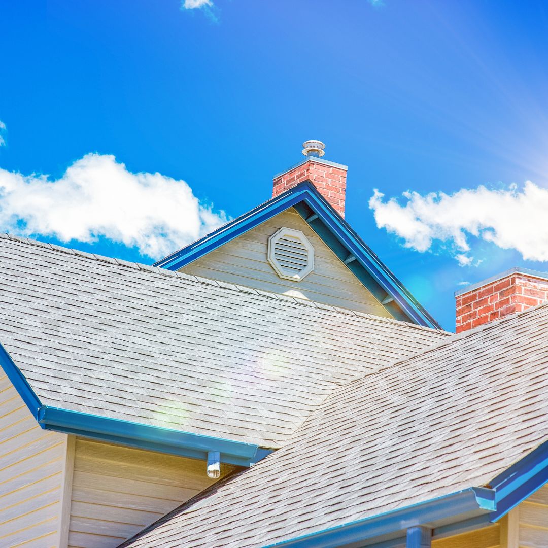 sunlight shining off a roof